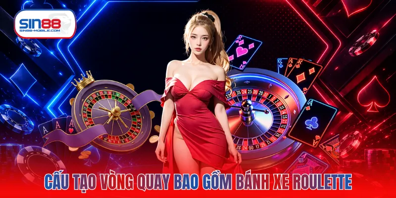Cấu tạo vòng quay bao gồm bánh xe roulette