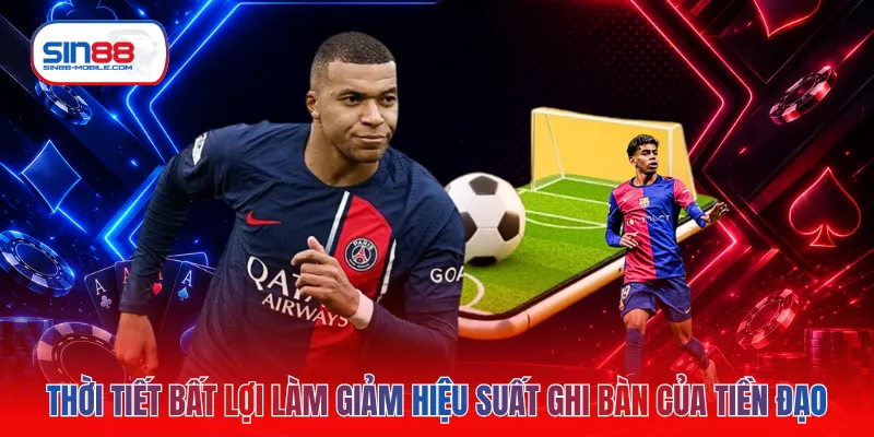 Thời tiết bất lợi làm giảm hiệu suất ghi bàn của tiền đạo